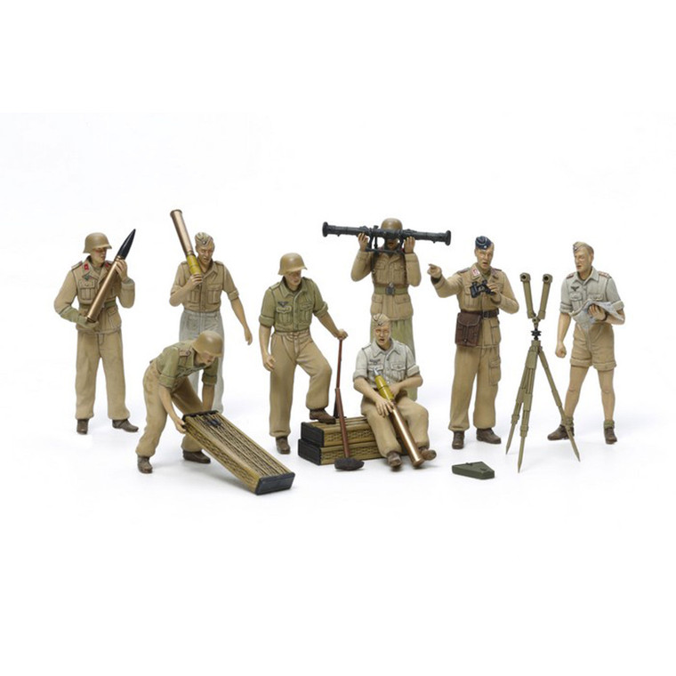 Tamiya - 1/35 German Artillery Crew Afr Cor Luftwaffe - 35343