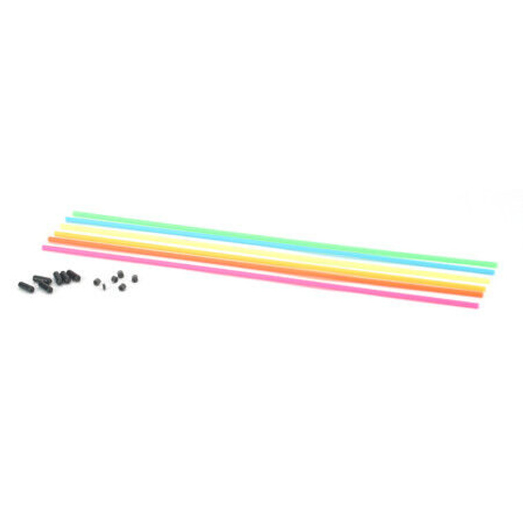 Dubro Products - Antenna Tube Assortment With Caps, Neon - 2355