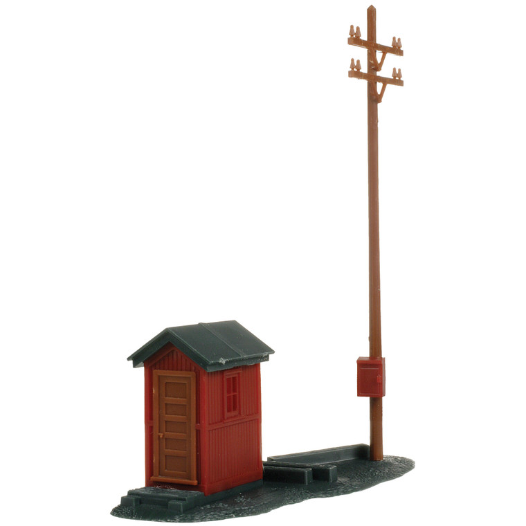 Atlas Model Railroad - Ho Kit Telephone Shanty & Pole - 705