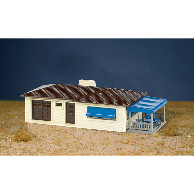 Bachmann Industries - Ho Snap Kit Ranch House, Cream/brown - 45156 Bachmann Industries - Ho Snap Kit Ranch House, Cream/brown - 45156