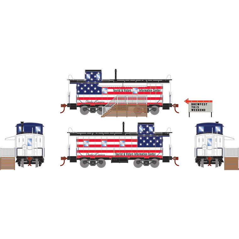 Athearn - Ho Concession Caboose, Chamber Of Commerce - 74042