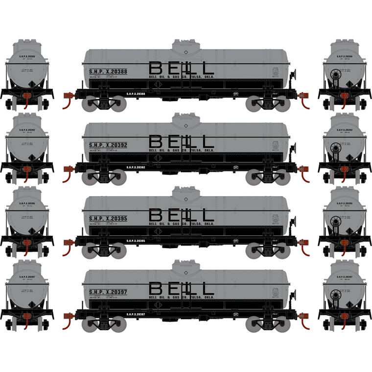 Athearn - Ho 1-dome Tank, Bell Oil/shpx #2 (4) - 3385