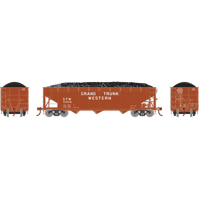 Athearn - Ho 40' Offset Coal Hopper W/load, Gtw #111609 - 33086