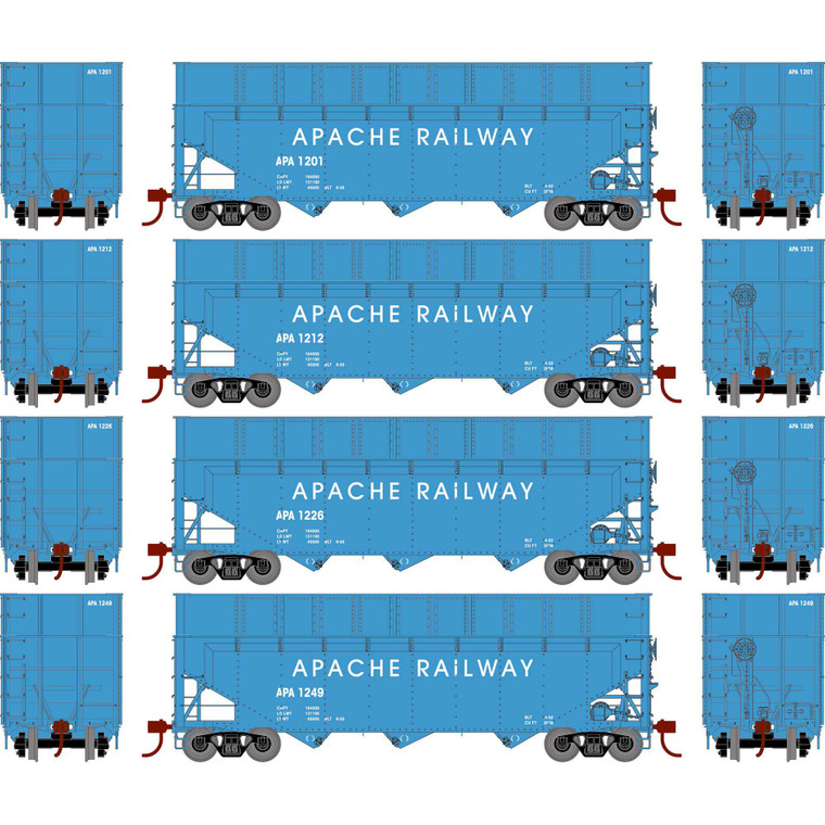 Athearn - Ho Ath 40' Wood Chip Hopper W/load, Apa #1201/1212/1226/1249 (4) - -1292 Athearn - Ho Ath 40' Wood Chip Hopper W/load, Apa #1201/1212/1226/1249 (4) - -1292