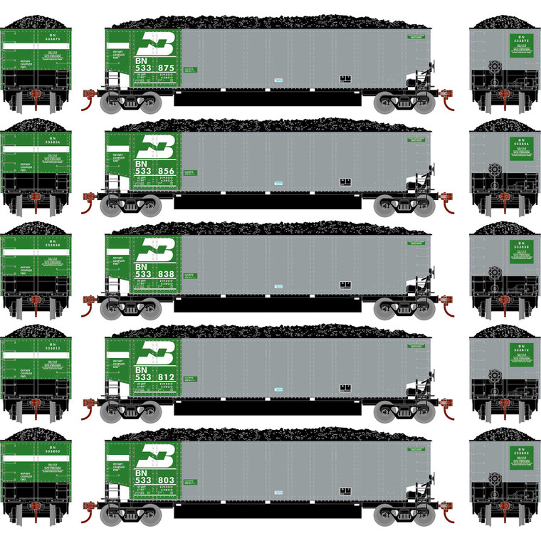 Athearn - Ho Bethgon Coalporter W/load, Bn #2 (5) - 81593 Athearn - Ho Bethgon Coalporter W/load, Bn #2 (5) - 81593
