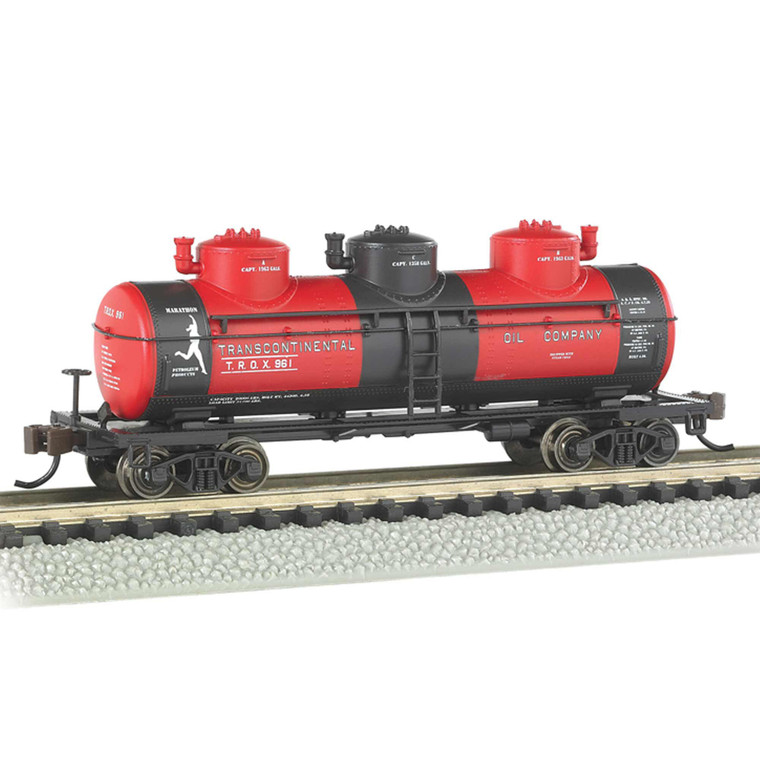 Bachmann Industries - N 3-dome Tank, Transcontinental Oil Co. - 17154 Bachmann Industries - N 3-dome Tank, Transcontinental Oil Co. - 17154