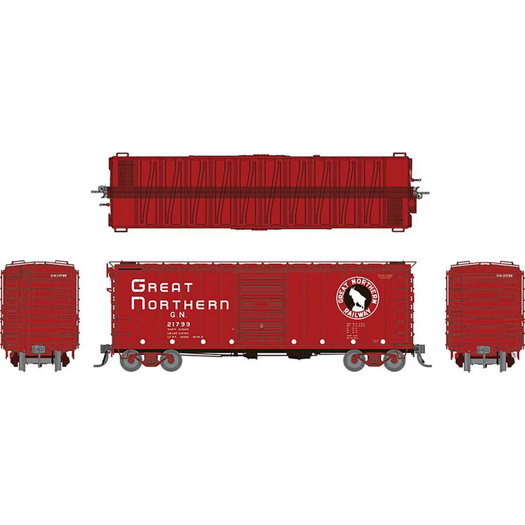 Rapido Trains - Ho Gn 40' Boxcar W/ Early Idne Chinese Red 6pk - 155002 Rapido Trains - Ho Gn 40' Boxcar W/ Early Idne Chinese Red 6pk - 155002