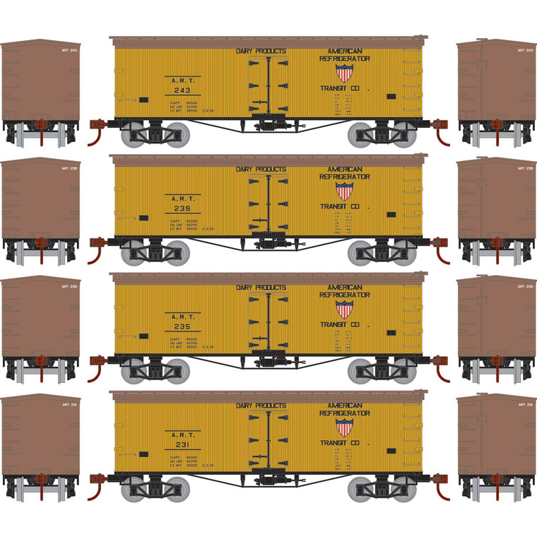 Roundhouse - Ho Rnd 36' Wood Reefer, Art #231/235/239/243 (4) - -1024 Roundhouse - Ho Rnd 36' Wood Reefer, Art #231/235/239/243 (4) - -1024