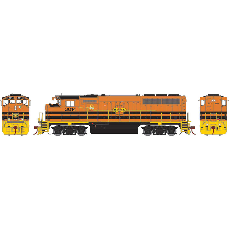 Athearn - Ho Gp40-2l W/dcc & Sound, Qgry #3014 - G64941