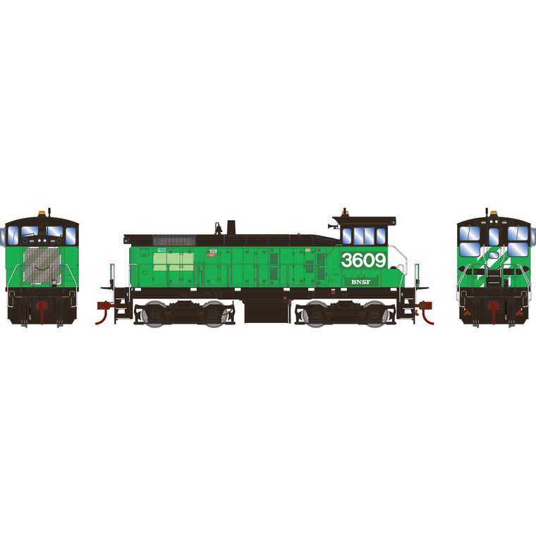 Athearn - Ho Sw1000 W/dcc & Sound, Bnsf #3609 - 86841