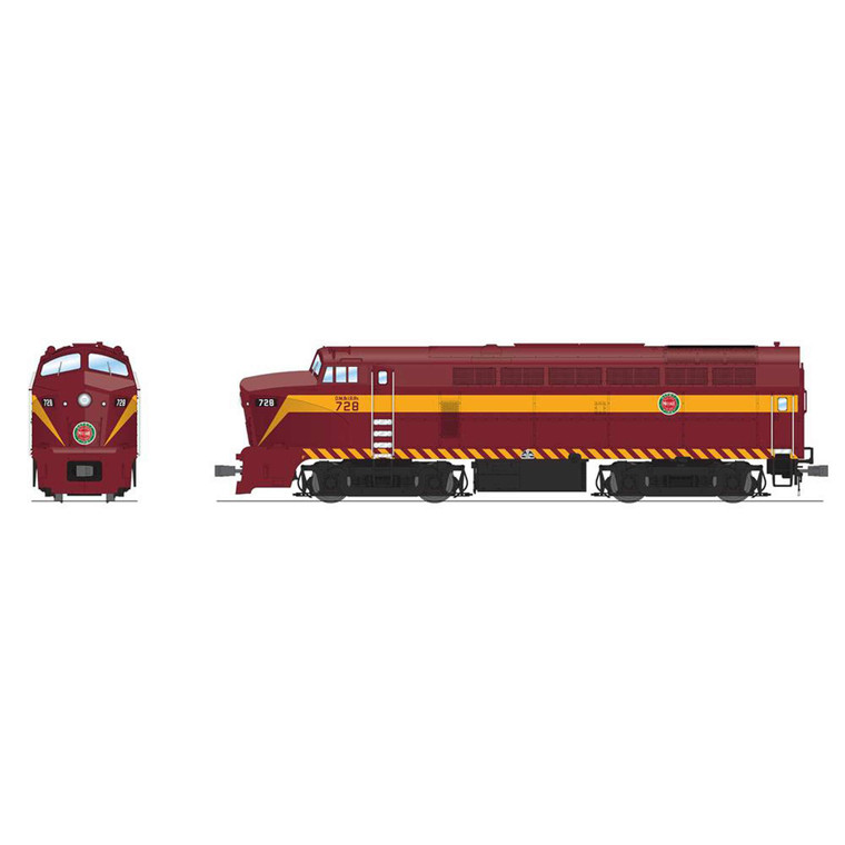 Broadway Limited Imports - Ho Rf-16 Sharknose A/b Dmir 728/729 Mrn&yllw Prgn4 - 7704