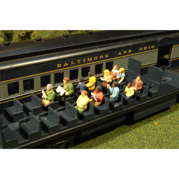 Bachmann Industries - Ho Waist-up Seated Passengers (12) - 33115
