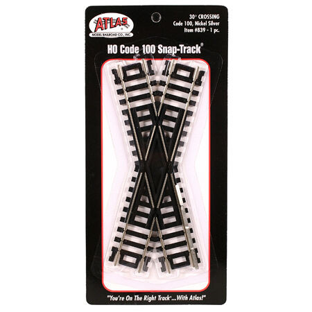 Atlas Model Railroad - Ho Code 100 30 Degree Crossing - 839