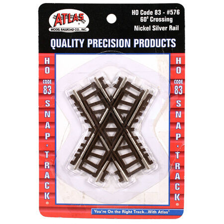 Atlas Model Railroad - Ho Code 83 60 Degree Crossing - 576