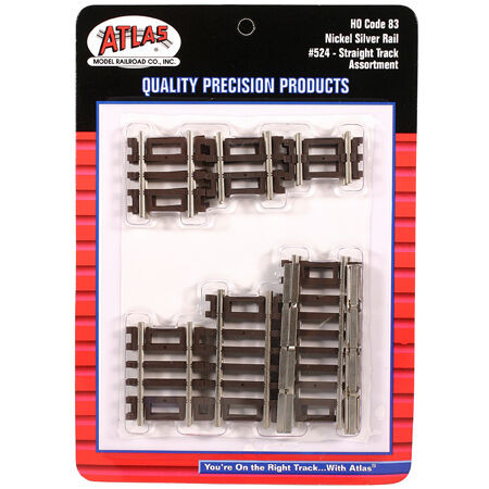Atlas Model Railroad - Ho Code 83 Straight Assortment - 524