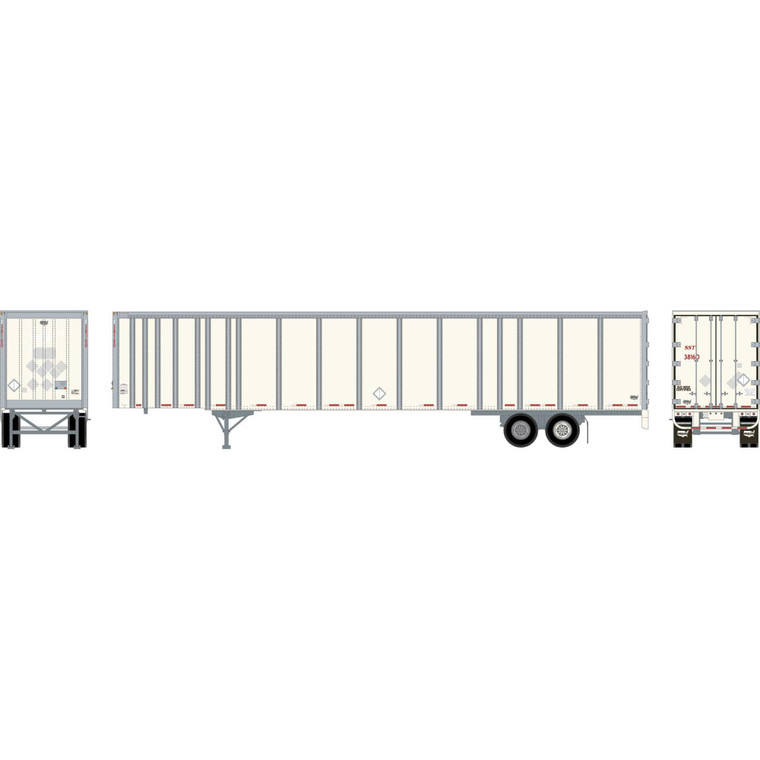 Athearn - Ho 53' Wabash Plate Trailer, Own/operator #f38160 - 72828