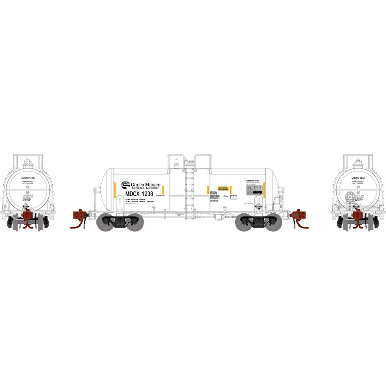 Athearn - N 13,600-gallon Acid Tank, Mdcx #1238 - GN15310 Athearn - N 13,600-gallon Acid Tank, Mdcx #1238 - GN15310