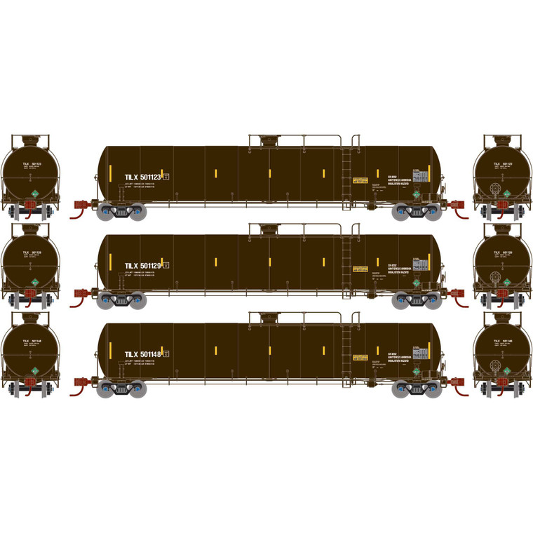 Athearn - N 33,900-gallon Lpg Tank, Tilx #1 (3) - GN16901 Athearn - N 33,900-gallon Lpg Tank, Tilx #1 (3) - GN16901