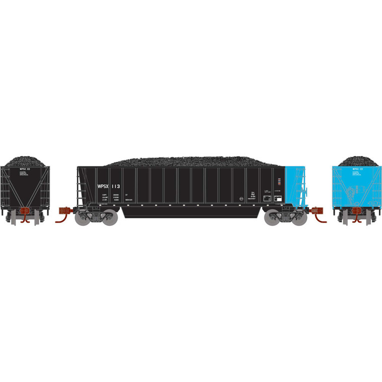 Athearn - N Ath Berwick Bathtub Gondola W/load, Wpsx #113 - -1418