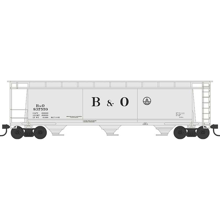 Bowser - N Scale Cylindrical Hopper Baltimore & Ohio 837564 - 38136 Bowser - N Scale Cylindrical Hopper Baltimore & Ohio 837564 - 38136