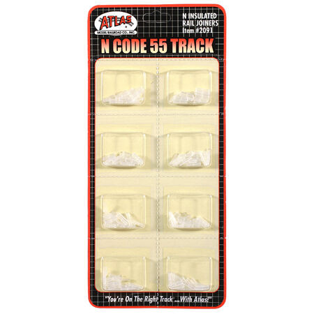 Atlas Model Railroad - N Code 55 Insulated Rail Joiners (24) - 2091
