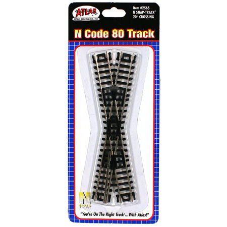 Atlas Model Railroad - N Code 80 20 Degree Crossing - 2565