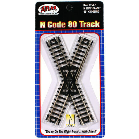 Atlas Model Railroad - N Code 80 45 Degree Crossing - 2567