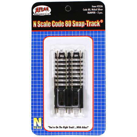 Atlas Model Railroad - N Code 80 Bumpers (2) - 2536