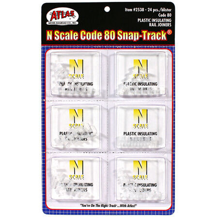 Atlas Model Railroad - N Code 80 Insulated Rail Joiners - 2538