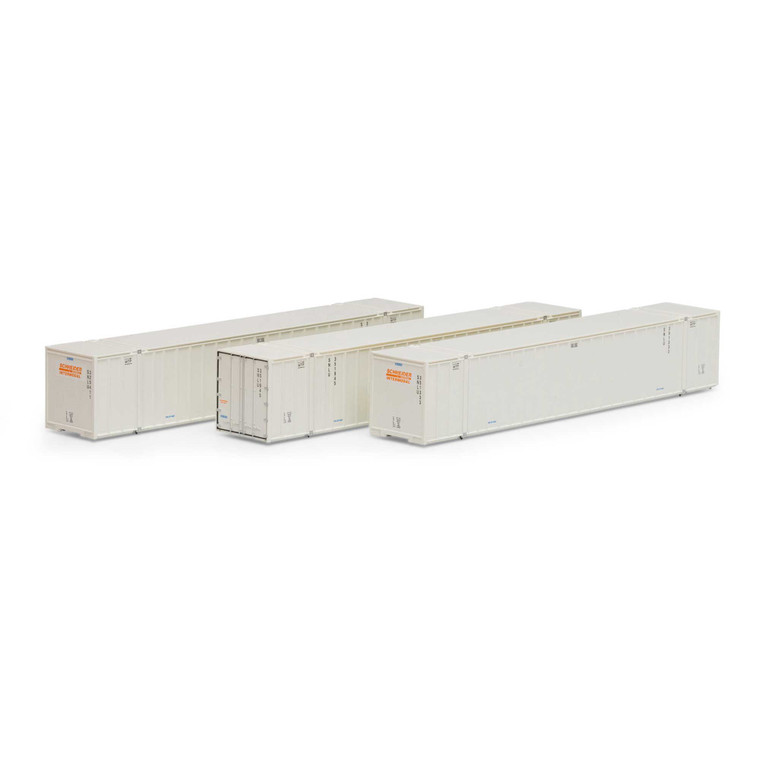 Athearn - N 53' Stoughton Containers, Schneider # 2 (3) - 17313