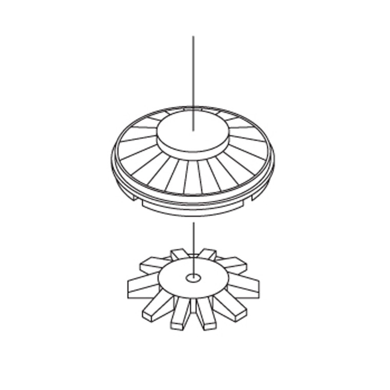 Athearn - Ho Fans Set, 36 Button Top/cf7 (3) - 31002