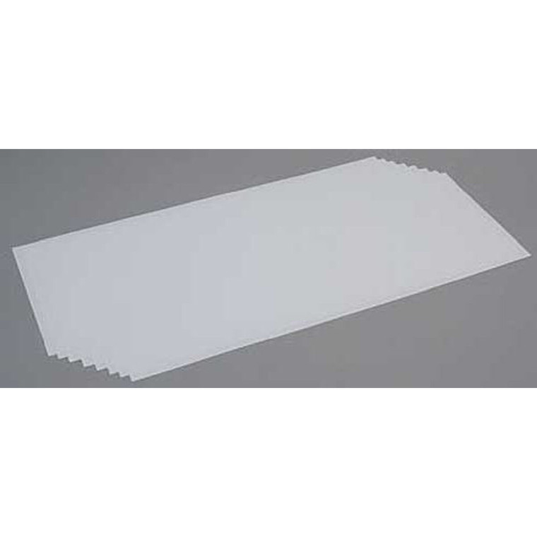 Evergreen Scale Models - White Sheet .010 X 8 X 21 (8) - 9101