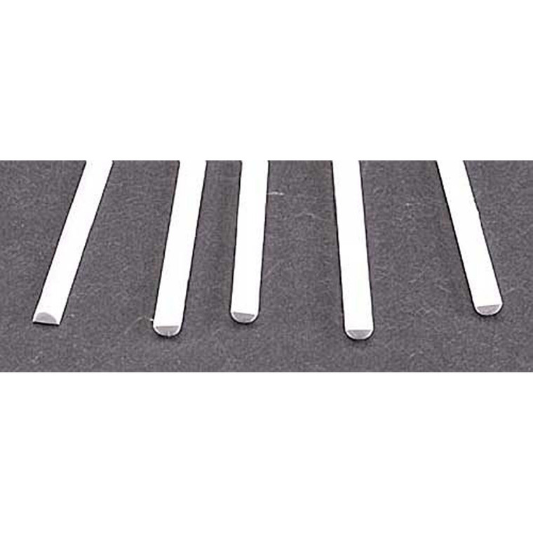 Plastruct - Mrh-190 Half-round Rod,.187 (5) - 90886