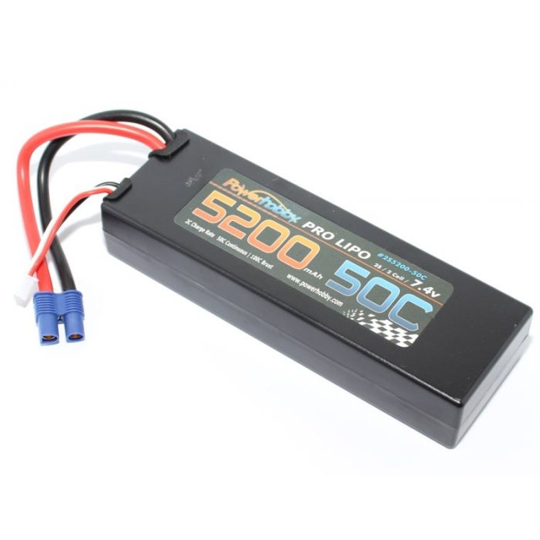 Power Hobby - 2S 7.4V 5200mAh 50C LiPo Battery Pack w/ EC3 Plug Hard - 2S520050CEC3 Power Hobby - 2S 7.4V 5200mAh 50C LiPo Battery Pack w/ EC3 Plug Hard - 2S520050CEC3