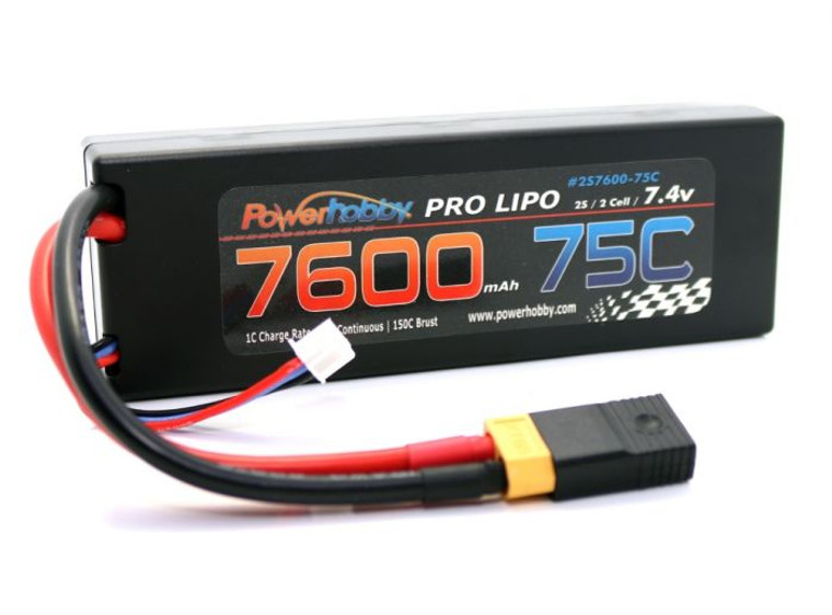 Power Hobby - 7600mAh 7.4V 2S 75C LiPo Battery with Hardwired XT90 - 2S760075CXT60APT Power Hobby - 7600mAh 7.4V 2S 75C LiPo Battery with Hardwired XT90 - 2S760075CXT60APT