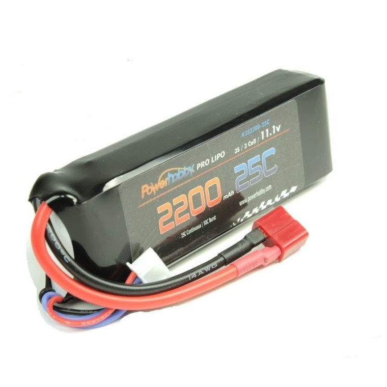Power Hobby - 3S 11.1V 2200MAH 25C W/ Deans - 3S220025CDNS Power Hobby - 3S 11.1V 2200MAH 25C W/ Deans - 3S220025CDNS