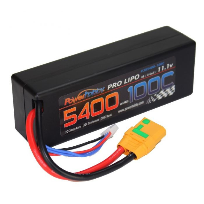 Power Hobby - 3S 11.1V 5400MAH 100C W/ XT90 Hard Case - 3S5400100CXT90HCS