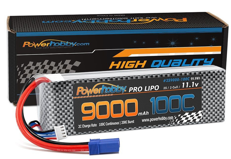 Power Hobby - Powerhobby 3S 11.1V 9000mah 100C-200 Lipo Battery w EC5 - 3S9000100CEC5