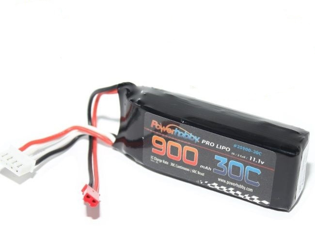 Power Hobby - 3S 11.1V 900MAH 30C W/ JST - 3S90030CJST