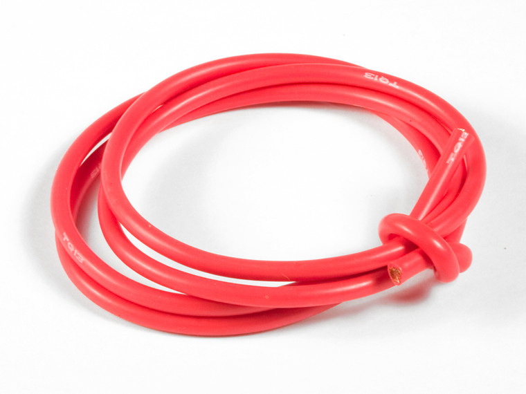TQ Wire - 13 Gauge Super Flexible Wire- Red 3' - 1334