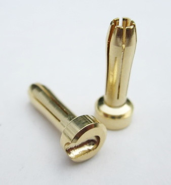 TQ Wire - 4mm HD Male Bullets (Charger Side, pr.) Gold - 2505