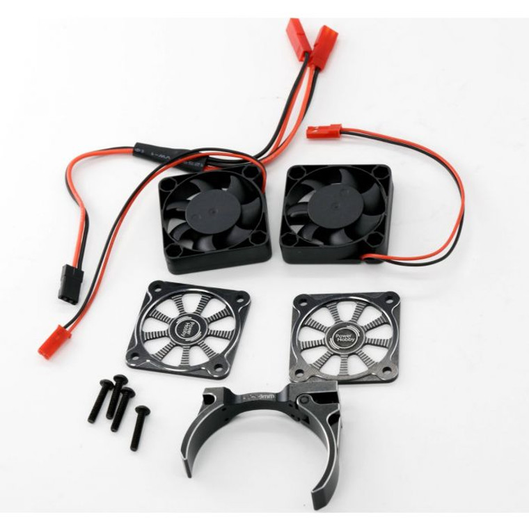 Power Hobby - 1/5 Aluminum Heatsink Dual High Speed Cooling Fans - PH1291BK