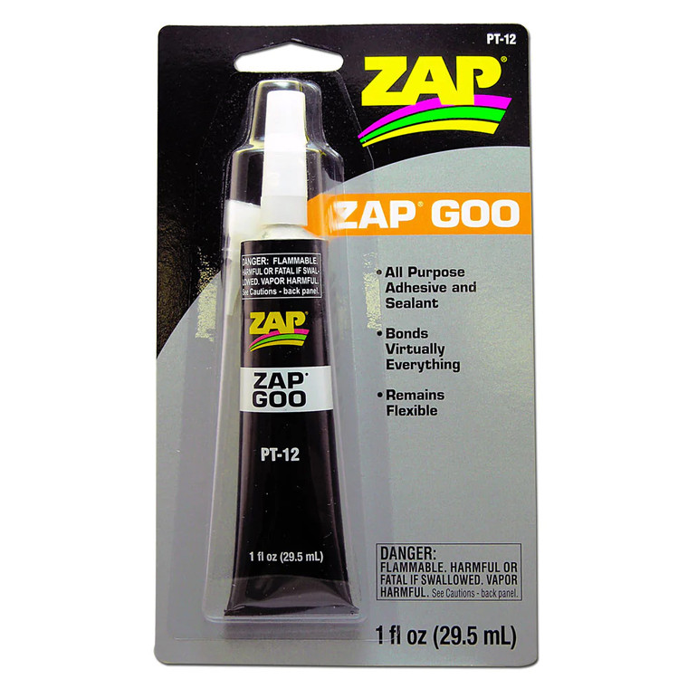 ZAP Glue - Zap Goo 1oz Tube - PT-12 ZAP Glue - Zap Goo 1oz Tube - PT-12