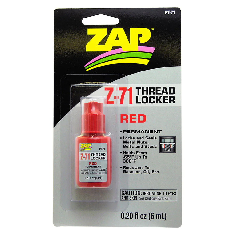 ZAP Glue - Zap Z-71 Red Thread Locker 0.2oz Bottle - PT-71