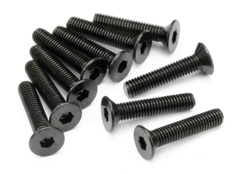 HPI Racing - Flat Head Screw M3X15mm (Hex Socket/10pcs) - Z085