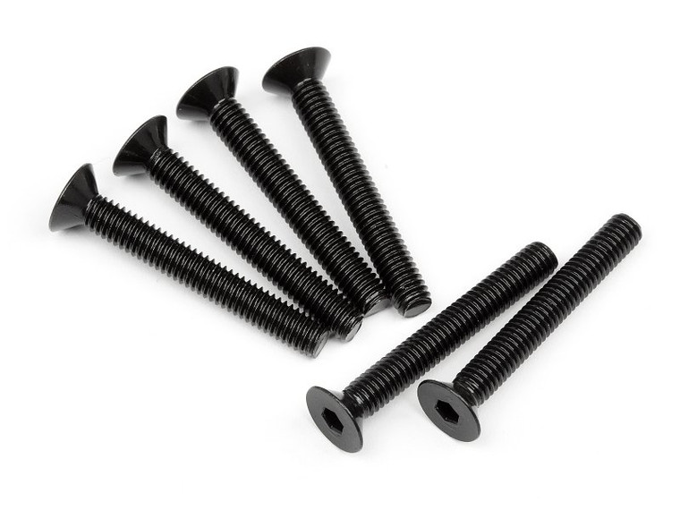 HPI Racing - Flat Head Screw M4X30mm (Hex Socket/6pcs) - 107908