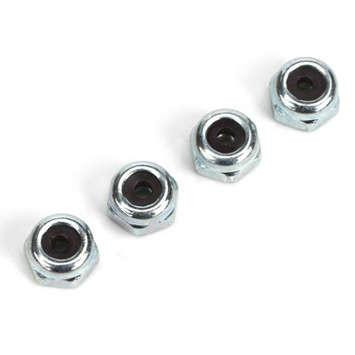 Dubro - 2-56 Nylon Insert Lock Nuts, Zinc Plated 4/pkg - 168