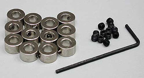 Dubro - 3/16" Plated Brass Dura-Collar Bulk 12/pkg - 599