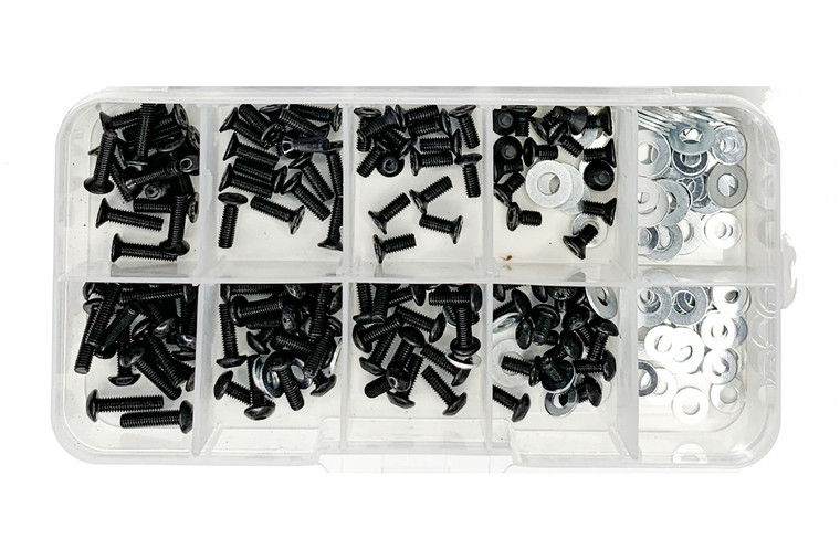 Racers Edge - 1/10 High Strength Steel Screw Assortment Box for RC Car (180 - 3117