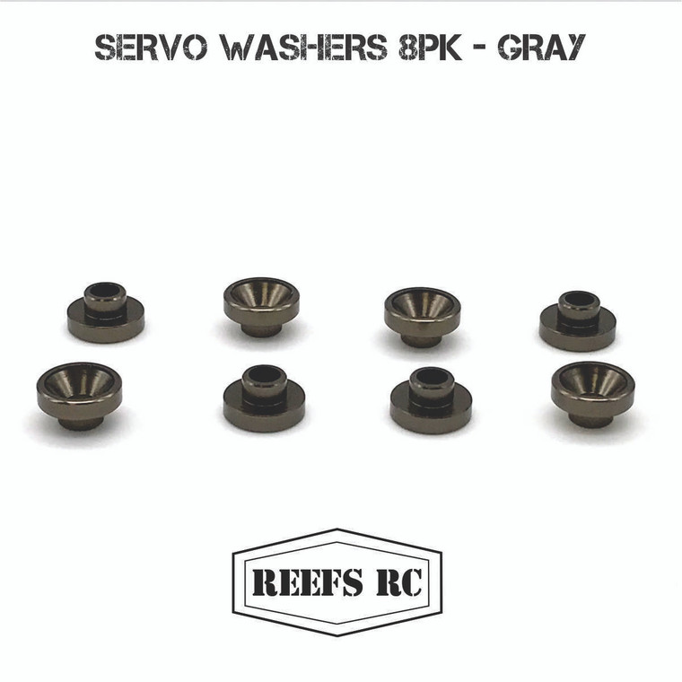 Reef's RC - Servo Washers 8pk - Gray - REEFS50 Reef's RC - Servo Washers 8pk - Gray - REEFS50